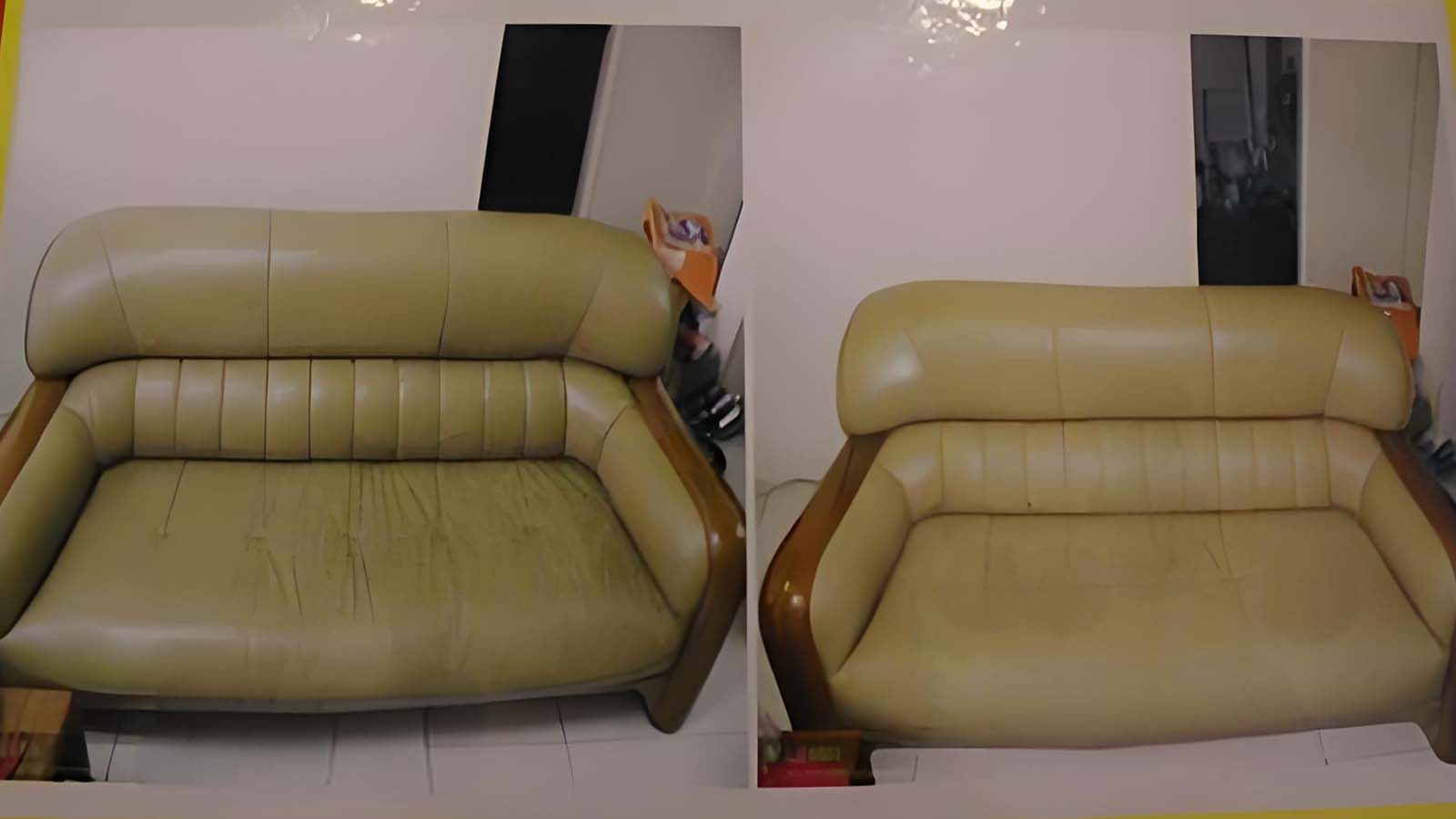 沙發(fā)清洗后效果